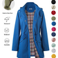 🔥Promoção Limitada 50% DE DESCONTO🎁🧥Jaqueta Xadrez 3 em 1 Impermeável Feminina – Protege contra chuva, vento e frio