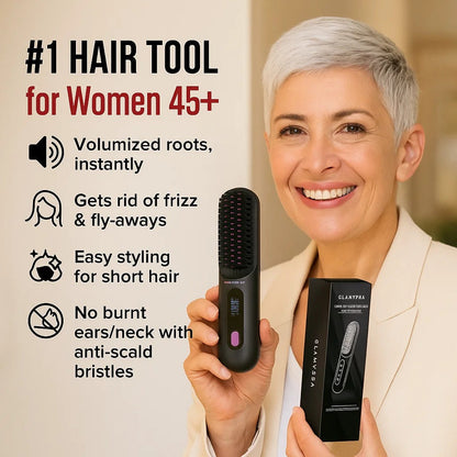 ✨Último dia com preço especial !!💥Pente Alisador de Cabelo Cerâmico Sem Fio💇‍♀️