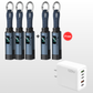 🔌 Cabo de carregamento 4 em 1 com display digital e chaveiro – Carregamento rápido, resistente a torções e compacto