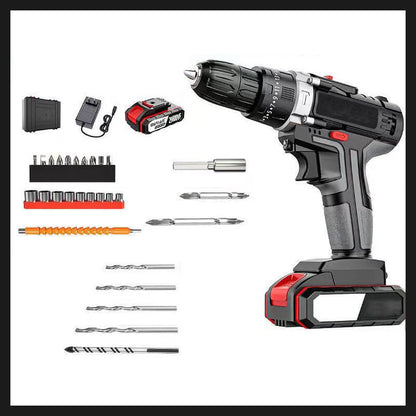 Electric household lithium impact drill kit