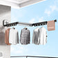 🎁Promoção com 50% de desconto❄️ Rack de secagem de roupas dobrável montado na parede/suporte para cortina de chuveiro🏡