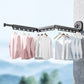 🎁Promoção com 50% de desconto❄️ Rack de secagem de roupas dobrável montado na parede/suporte para cortina de chuveiro🏡