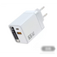 Carregador de celular com carregamento rápido de 65W, bloco carregador com cabo Tipo-C retrátil de 80 cm
