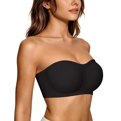 💞Sutiã Faixa Sem Alças Feminino Modelador, Antideslizante, Sem Armação, Com Bojo, Invisível e Confortável🧸