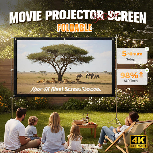 📺 50% DE DESCONTO AGORA! ✨ Tela de projeção HD – 120 polegadas na diagonal com superfície branca fosca para uma experiência de cinema em casa nítida e cristalina 🎬🌟