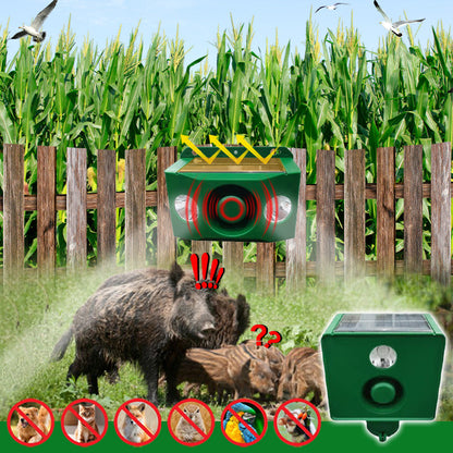 🔥 PROMOÇÃO 2026 🔥 Luzes de Alerta Solar Repelentes de Animais com Som Alto