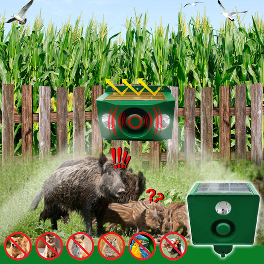 🔥 PROMOÇÃO 2026 🔥 Luzes de Alerta Solar Repelentes de Animais com Som Alto