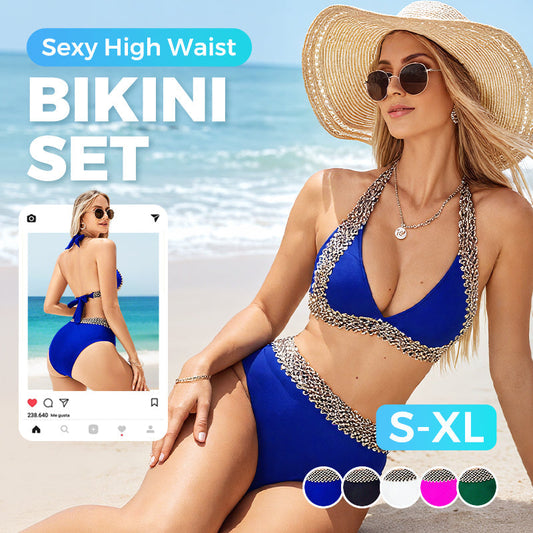 🔥Maiô Feminino Sexy de Decote V com Estampa Ondulada para Férias