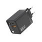 Carregador de celular com carregamento rápido de 65W, bloco carregador com cabo Tipo-C retrátil de 80 cm