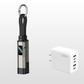 🔌 Cabo de carregamento 4 em 1 com display digital e chaveiro – Carregamento rápido, resistente a torções e compacto