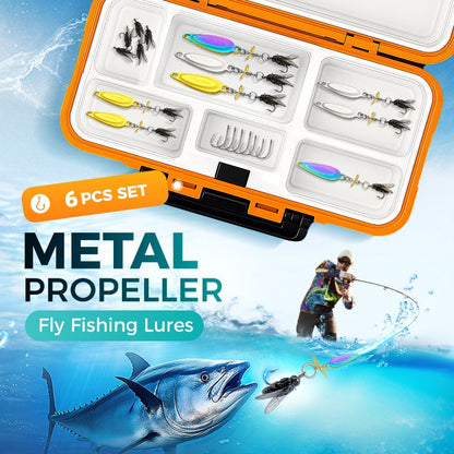🔥PROMOÇÃO – 50% DE DESCONTO🎣Isca de Pesca com Hélice Metálica para Pegar Peixes