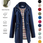 🔥Promoção Limitada 50% DE DESCONTO🎁🧥Jaqueta Xadrez 3 em 1 Impermeável Feminina – Protege contra chuva, vento e frio
