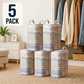 🔥Oferta por tempo limitado - 50% DE DESCONTO 📦 Saco organizador transparente extra grande, reforçado em plástico espesso, ideal para roupas, mudanças e armazenamento doméstico