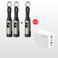 🔌 Cabo de carregamento 4 em 1 com display digital e chaveiro – Carregamento rápido, resistente a torções e compacto