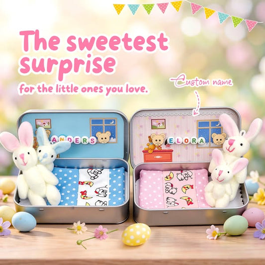 🎉Melhor Presente de Páscoa – 50% OFF🎁🐇Bolsinha de Pelúcia Pequena Coelhinha Mummy