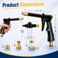 💪COMPRE 2 E GANHE 1 GRÁTIS!!🏆Pistola de Água de Alta Pressão💦Punho Ergonômico • Bico Potencializador • Mangueira Inclusa - Lavagem de Carros Potente🚗 Rega de Jardim🌻 Fácil de Usar!👍