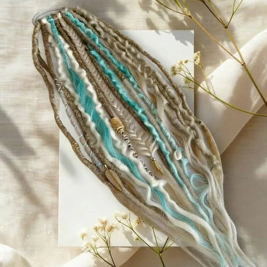 💁🏽‍♀️✨ Coque Texturizado Boêmio | Extensão de Cabelo Dreadlock Instantânea | Presilha Fácil para Festivais e Noites de Balada