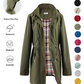 🔥Promoção Limitada 50% DE DESCONTO🎁🧥Jaqueta Xadrez 3 em 1 Impermeável Feminina – Protege contra chuva, vento e frio