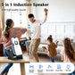 🔥Oferta limitada de 50% de desconto!🔥 Caixa de som Bluetooth sem fio 5 em 1 com função de indução (carregamento por indução) e suporte ajustável para celular.