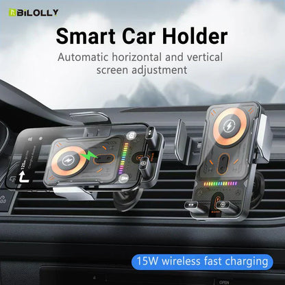🚗 50% DE DESCONTO AGORA! 📱 Suporte para Celular com Carregador Sem Fio 2 em 1 – Rotação 360°, Fixação Forte e Carregamento Rápido 🔋