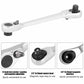 Soquete de acionamento prateado 1/4", mini, dupla face, 72 dentes