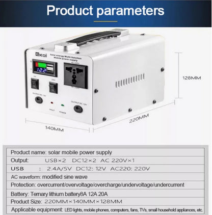 120,000mAH Solar Portable Multifunctional Power Supply