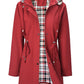🔥Promoção Limitada 50% DE DESCONTO🎁🧥Jaqueta Xadrez 3 em 1 Impermeável Feminina – Protege contra chuva, vento e frio