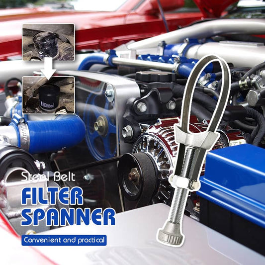 NOVA Chave Correia Ajustável para Remoção de Filtro de Óleo Automotivo, Ferramenta para Filtro de Óleo de Carro