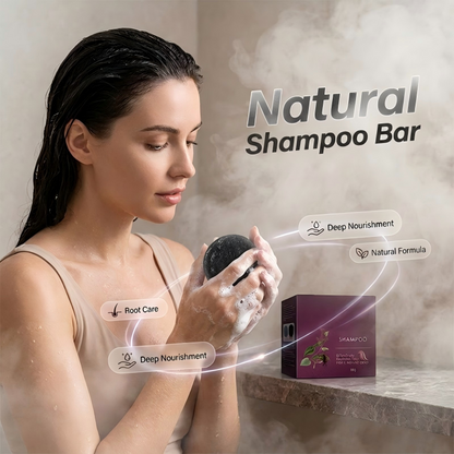 🎁Lançamento 2026: 50% DE DESCONTO💥Shampoo em Barra Natural - Cabelos Macios e Alinhados