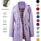 🔥Promoção Limitada 50% DE DESCONTO🎁🧥Jaqueta Xadrez 3 em 1 Impermeável Feminina – Protege contra chuva, vento e frio