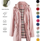 🔥Promoção Limitada 50% DE DESCONTO🎁🧥Jaqueta Xadrez 3 em 1 Impermeável Feminina – Protege contra chuva, vento e frio