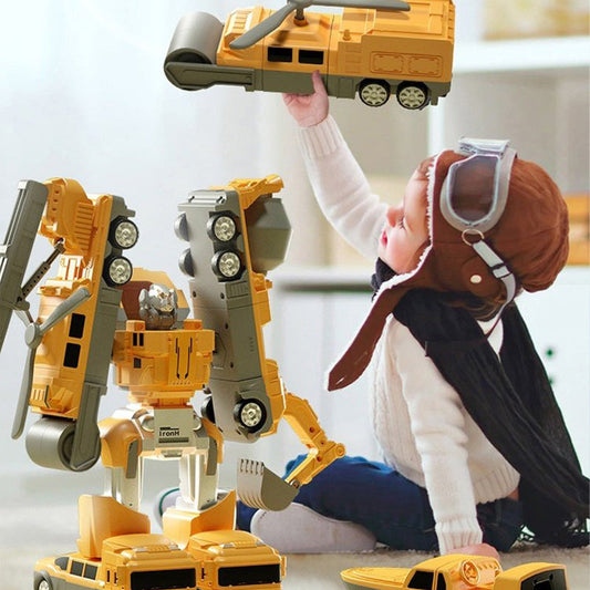 🎁HEIßER VERKA🎁Magnetisches Transformation Technik Auto Zusammengebautes Spielzeug