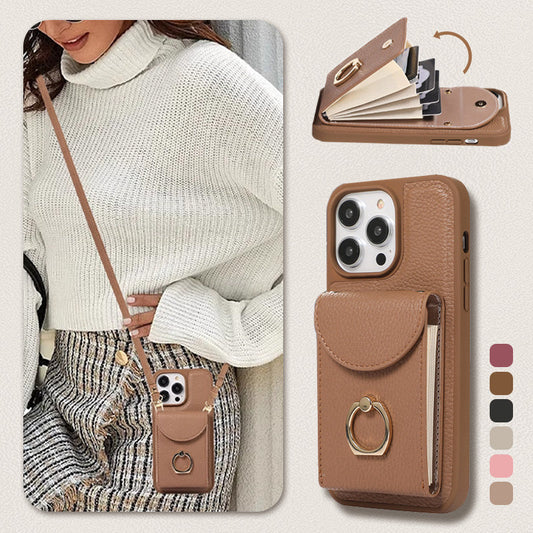 Multi-functional Crossbody Phone Case with Pocket for iPhone Series