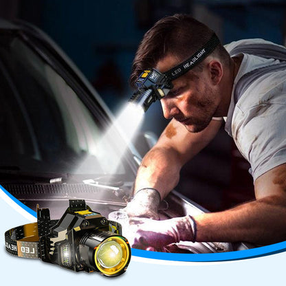 🔦Buiten onzichtbaar Oplaadbare Hoofdlamp met Hoofdband