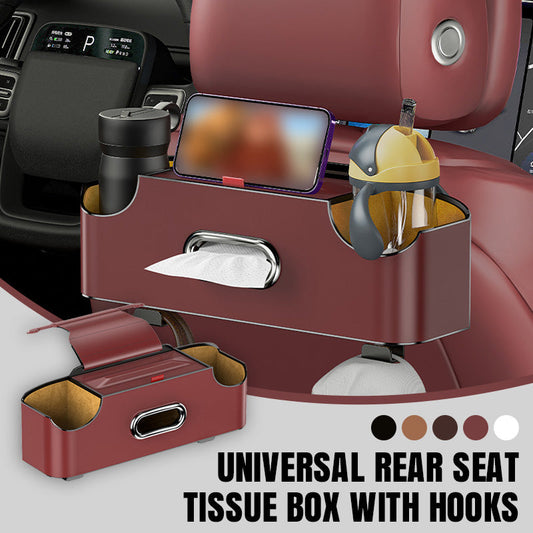 Universal Rear Seat Tissue Box with Hooks