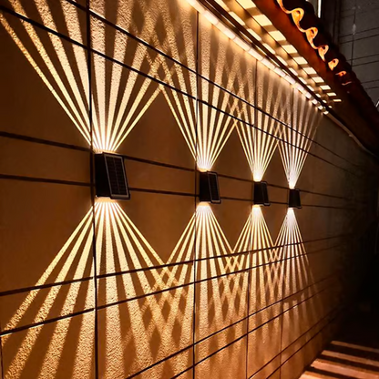 Waterdichte 4 LED Decoratieve Wandspot op zonne-energie voor buiten
