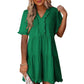 🔥🌈Promoção de Verão 2026 com 50% de Desconto🌈 Vestido casual feminino decote V com babados, modelo A solto e fluido