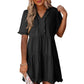 🔥🌈Promoção de Verão 2026 com 50% de Desconto🌈 Vestido casual feminino decote V com babados, modelo A solto e fluido