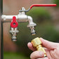🔥 PROMOÇÃO RELÂMPAGO: 50% DE DESCONTO! ⚙️ Torneira de Jardim Universal de Aço Inox com Dupla Saída – Válvulas Independentes, Resistente e Fácil de Instalar 🚰