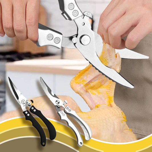 🔥 Promoção 2026 🔥 Tesoura de Cozinha Segura Multifuncional em Aço Inoxidável
