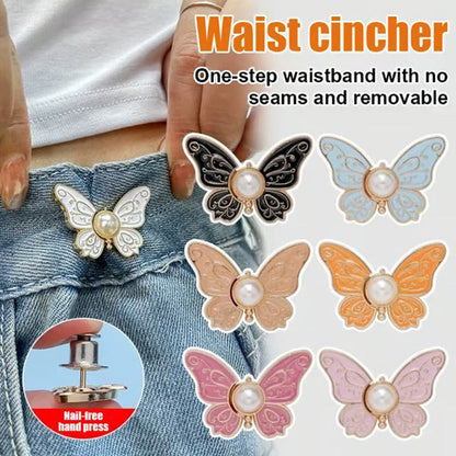 🎀OFERTA POR TEMPO LIMITADO: Compra 2, Ganha 1! ✨Fivela de borboleta removível para cintura, ajustável sem ferramentas, deixa a silhueta em formato ampulheta 🦋