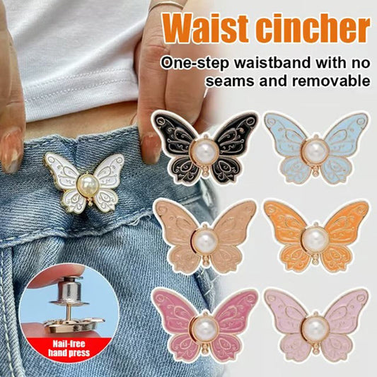 🎀OFERTA POR TEMPO LIMITADO: Compra 2, Ganha 1! ✨Fivela de borboleta removível para cintura, ajustável sem ferramentas, deixa a silhueta em formato ampulheta 🦋