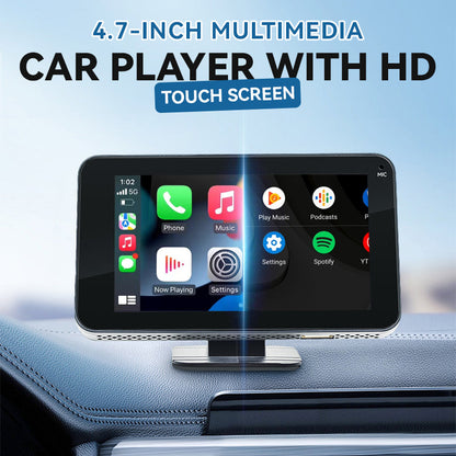 📱 Multimídia para Carro com Tela Touch HD de 4,7 polegadas — Deslize com os dedos e transforme seu veículo em um centro de entretenimento inteligente na hora! 🚗✨