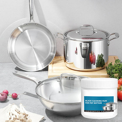 🔥 Pasta Dissolvente de Resíduos Queimados - Limpeza Profunda para Panelas/Pratos Sem Riscar, Elimina Gordura e Carbonização em 5 Minutos 🧽✨