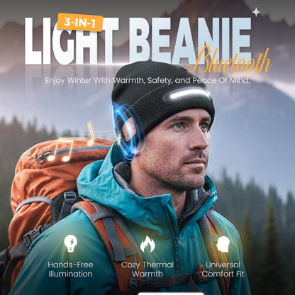 ⏳Desconto de 50% por tempo limitado💥🎁Gorro recarregável com Bluetooth e luz