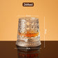 ✨ Cristal refinado com acabamento em formato de diamante 💎 🔄 Rotação total de 360° – um design exclusivo, pensado para verdadeiros apreciadores de bebidas finas. 🥃🍷