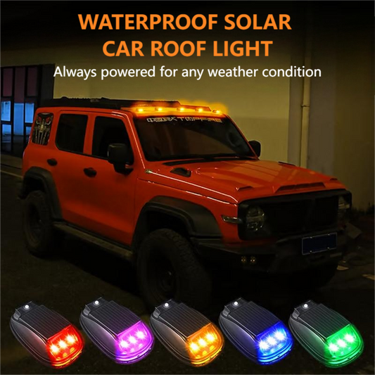 🔥 Promoção Quente 🔥 Luz Solar para Teto de Carro à Prova d'Água com Controle Remoto