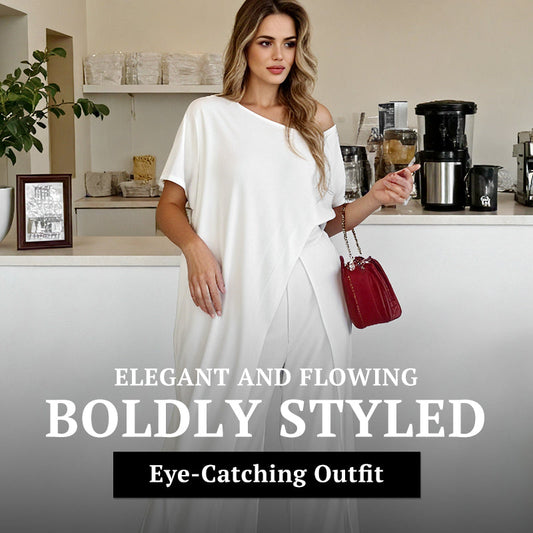 🌷 Conjunto de Top Sem Mangas (Off-Shoulder) e Calça de Cor Solida 👗