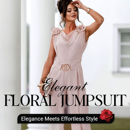 ✨Macacão sem mangas feminino com charmosos detalhes florais