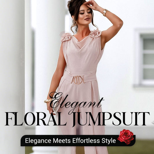 ✨Macacão sem mangas feminino com charmosos detalhes florais